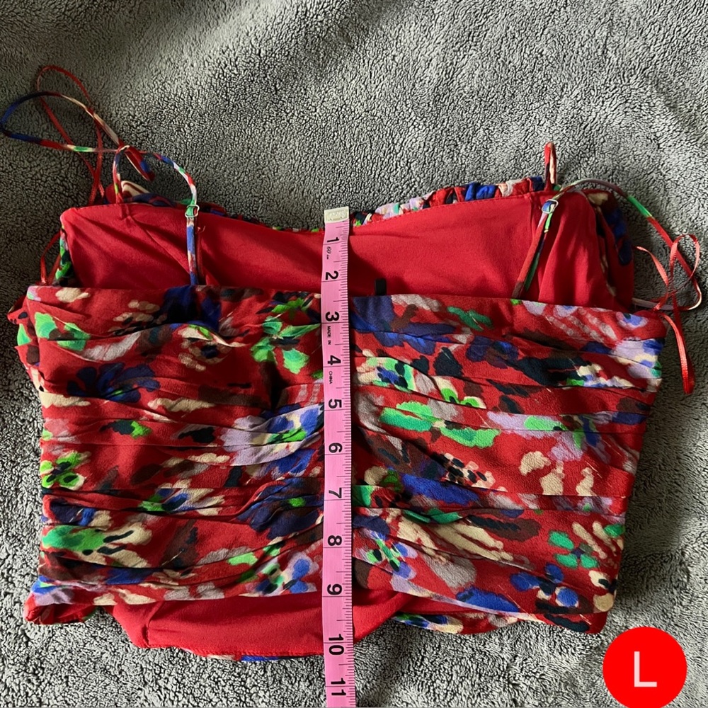 ZARA Ruffle Crop Top Corset Coquette Style - Picture 5 of 6